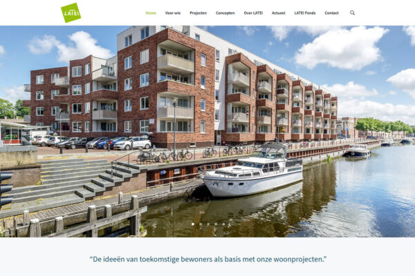 Website latei.nl voorpagina